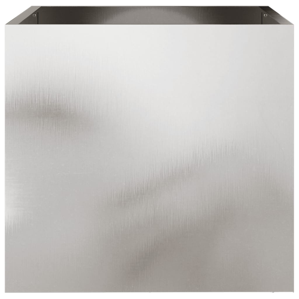 vidaXL Donica, srebrna, 42x40x39 cm, stal nierdzewna