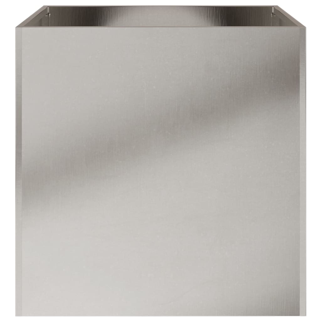 vidaXL Donica, srebrna, 42x40x39 cm, stal nierdzewna