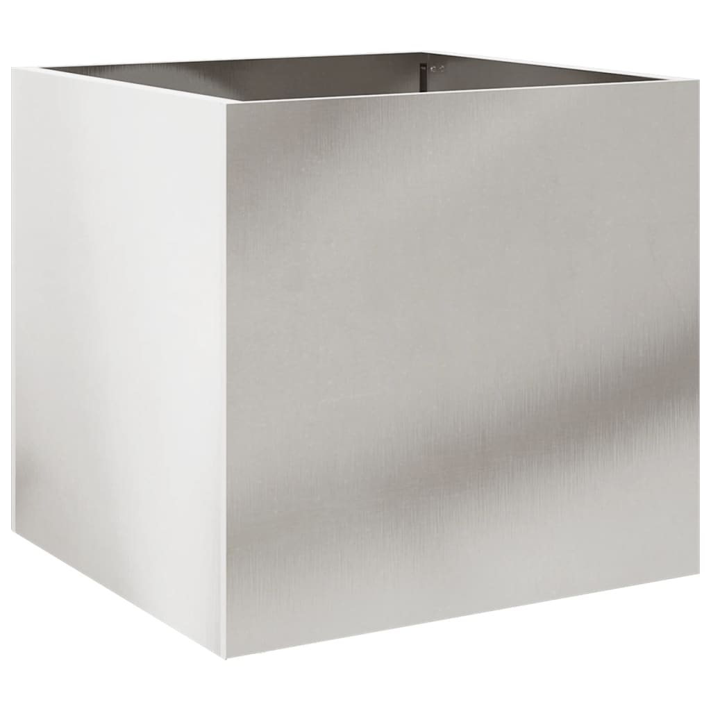 vidaXL Donica, srebrna, 42x40x39 cm, stal nierdzewna