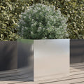 vidaXL Donica, srebrna, 42x40x39 cm, stal nierdzewna