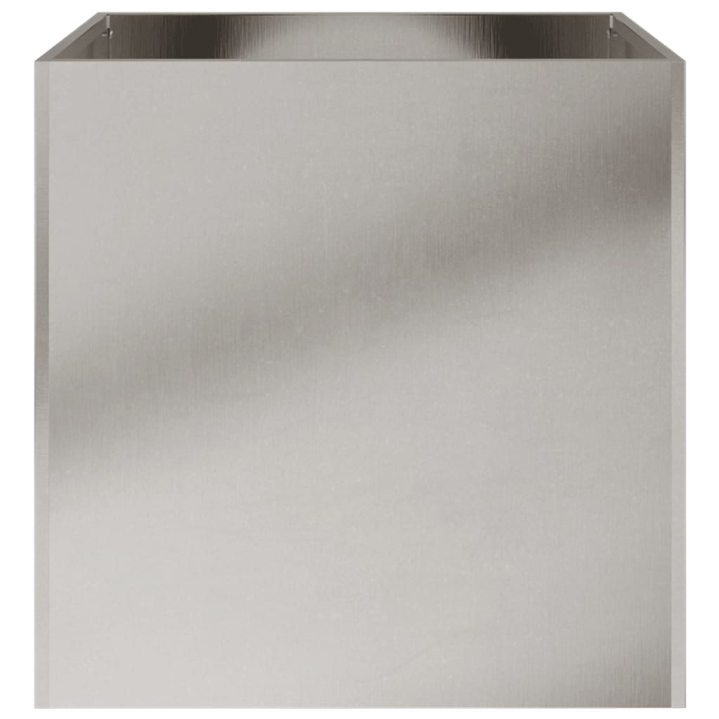 vidaXL Donice, 2 szt., srebrne, 42x40x39 cm, stal nierdzewna