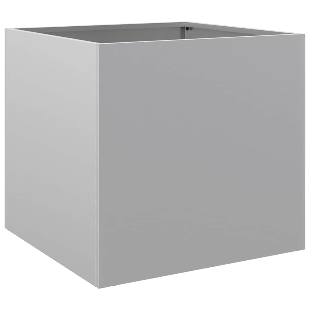 vidaXL Donice, 2 szt., srebrne, 42x40x39 cm, stal galwanizowana
