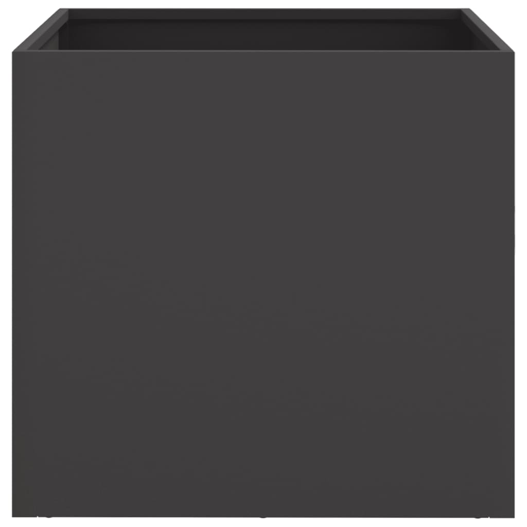 vidaXL Donica, czarna, 49x47x46 cm, stal