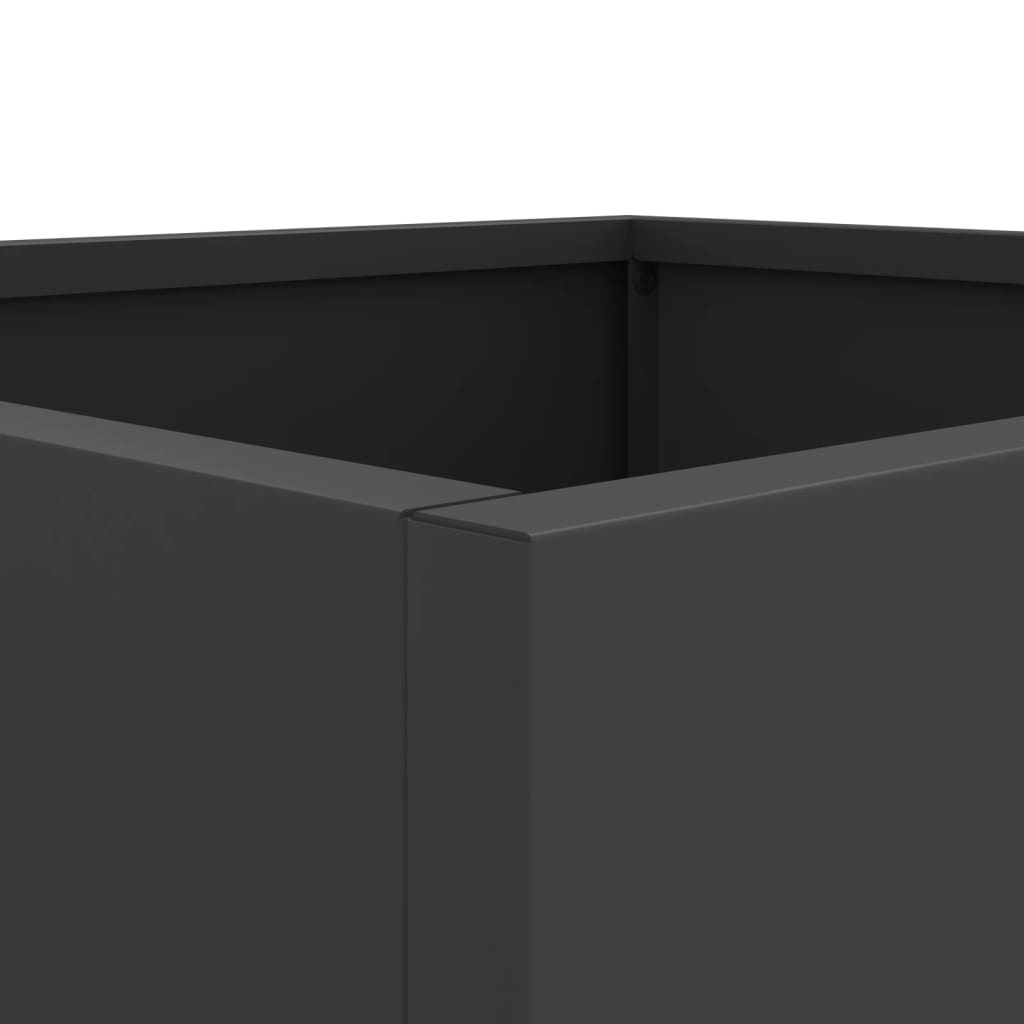 vidaXL Donica, czarna, 49x47x46 cm, stal