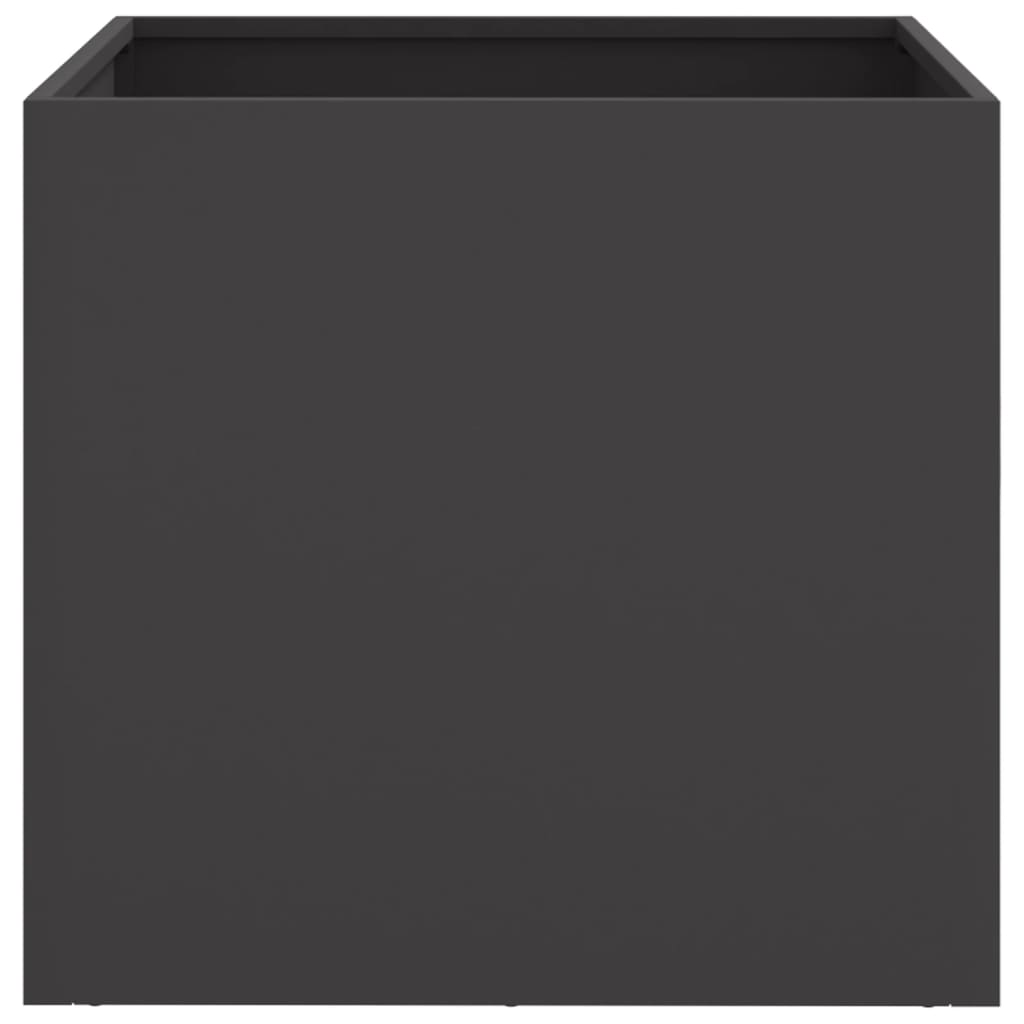 vidaXL Donice, 2 szt., czarne, 49x47x46 cm, stal