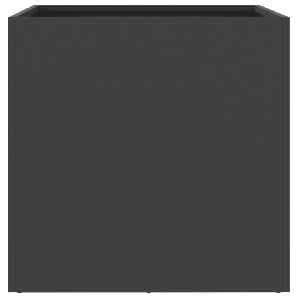 vidaXL Donice, 2 szt., czarne, 49x47x46 cm, stal