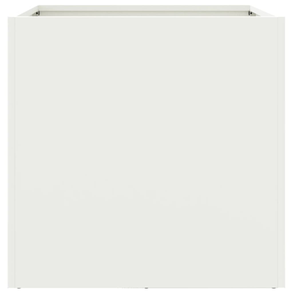 vidaXL Donica, biała, 49x47x46 cm, stal
