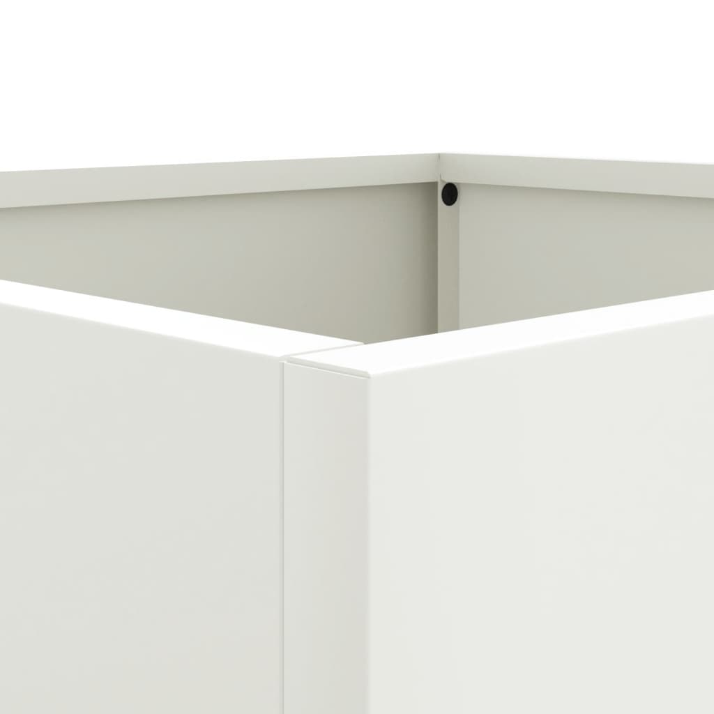 vidaXL Donica, biała, 49x47x46 cm, stal