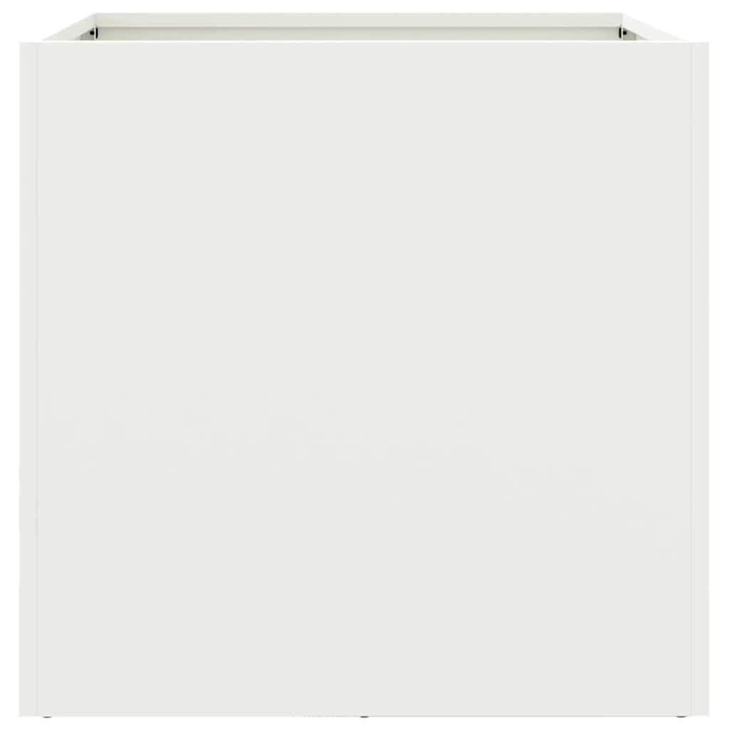 vidaXL Donice, 2 szt., białe, 49x47x46 cm, stal