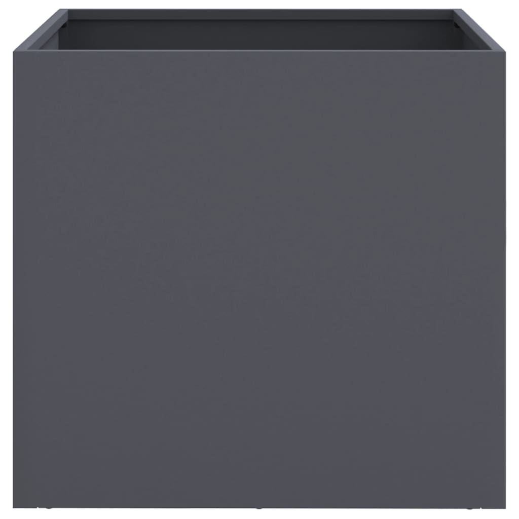 vidaXL Donice, 2 szt., antracytowe, 49x47x46 cm, stal