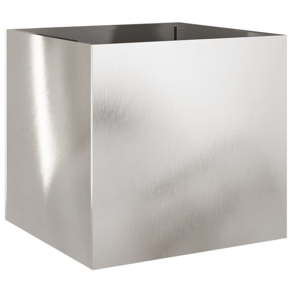 vidaXL Donica, srebrna, 49x47x46 cm, stal nierdzewna