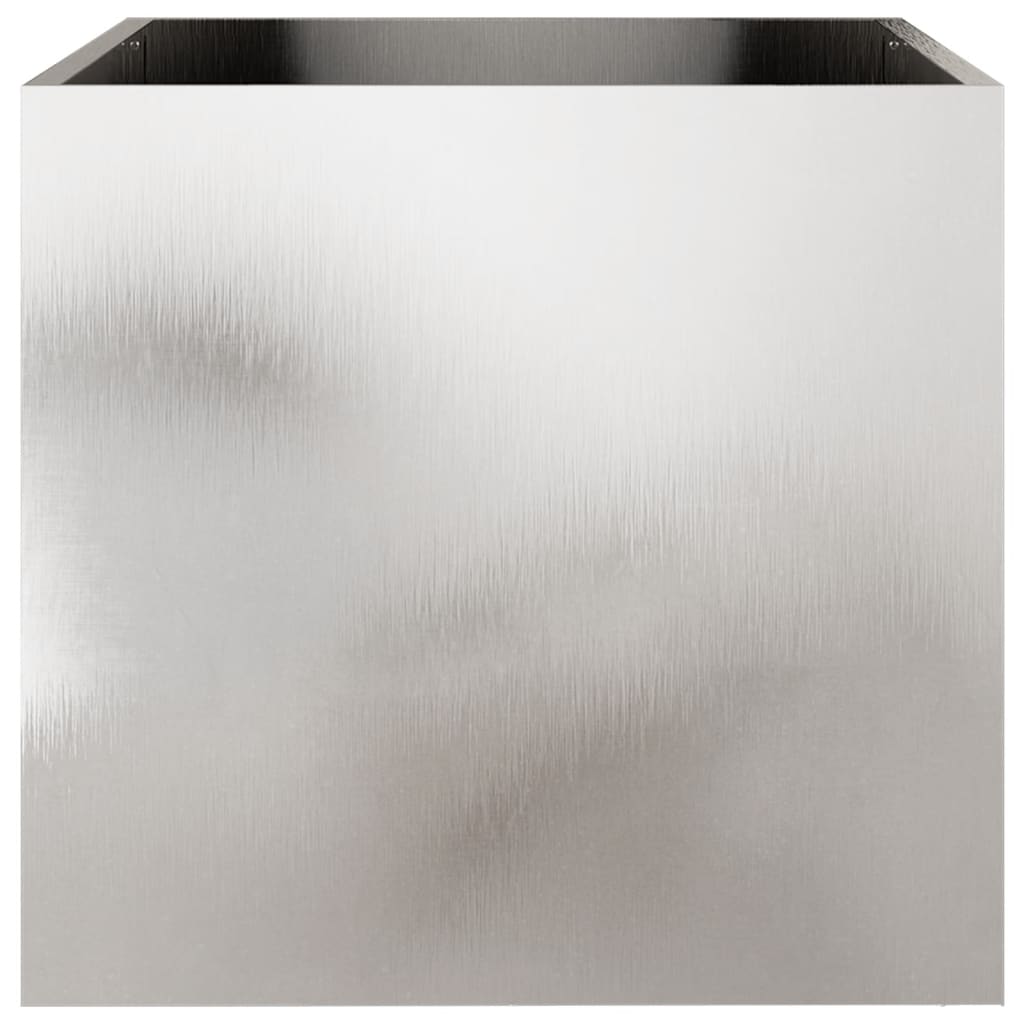 vidaXL Donica, srebrna, 49x47x46 cm, stal nierdzewna