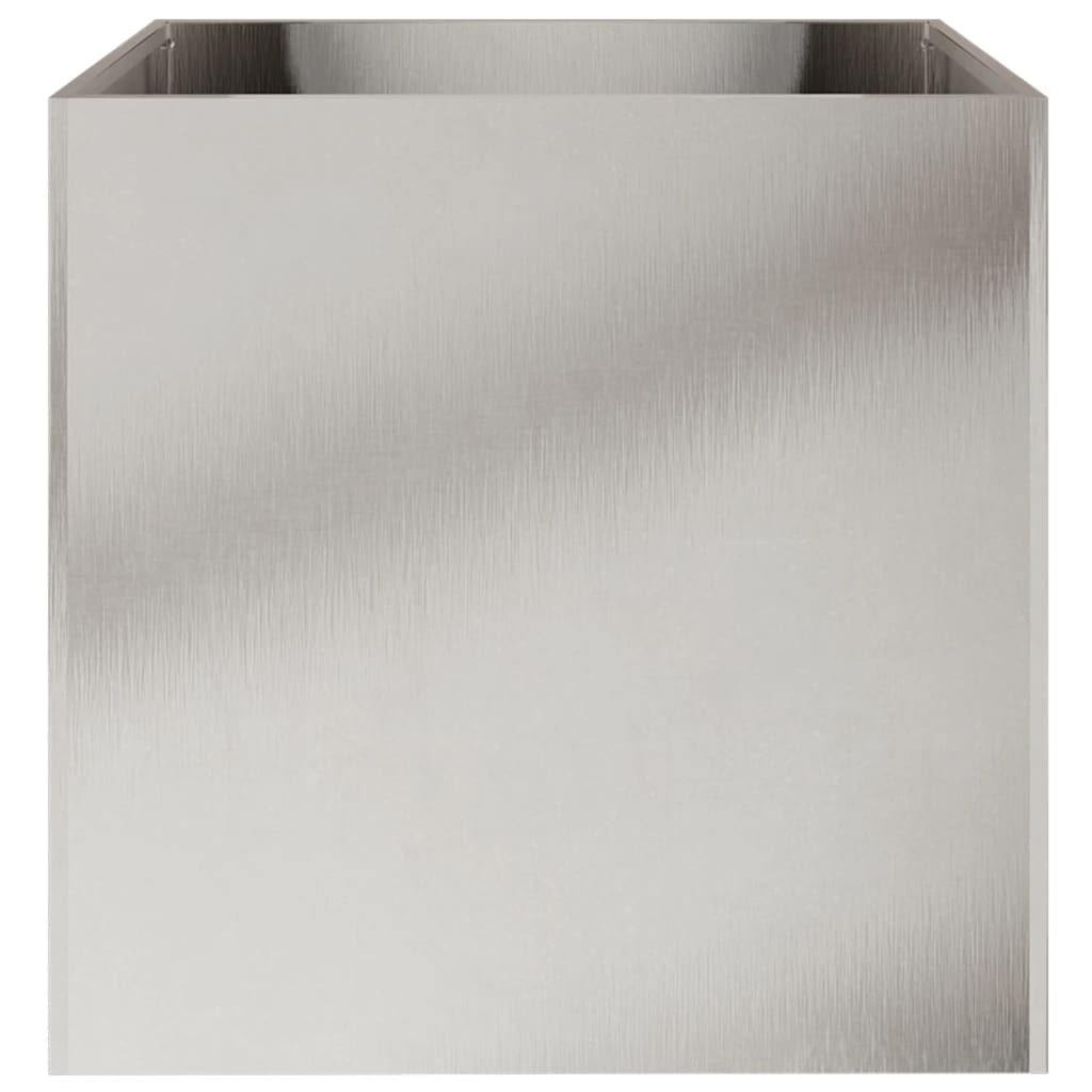 vidaXL Donica, srebrna, 49x47x46 cm, stal nierdzewna