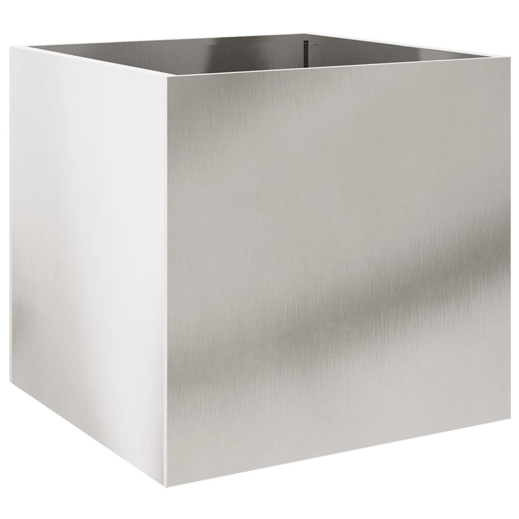 vidaXL Donica, srebrna, 49x47x46 cm, stal nierdzewna
