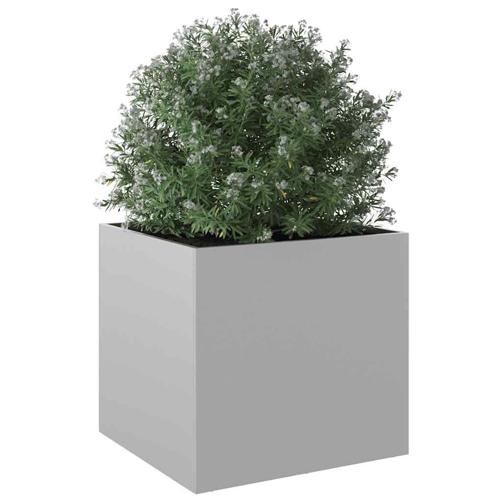 vidaXL Donica, srebrna, 49x47x46 cm, stal galwanizowana