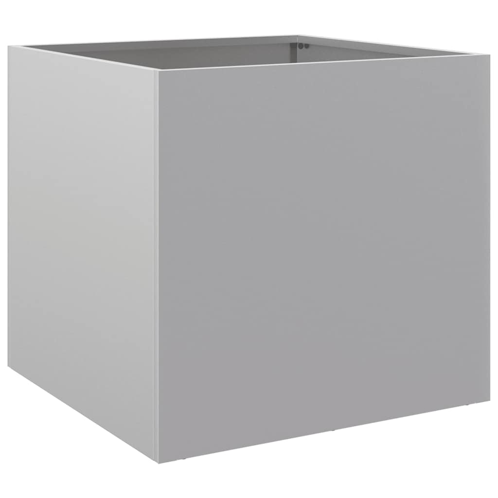 vidaXL Donice, 2 szt., srebrne, 49x47x46 cm, stal galwanizowana