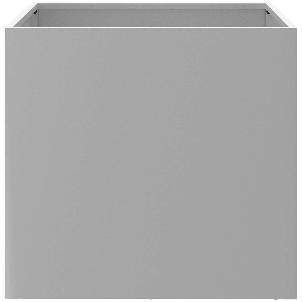 vidaXL Donice, 2 szt., srebrne, 49x47x46 cm, stal galwanizowana