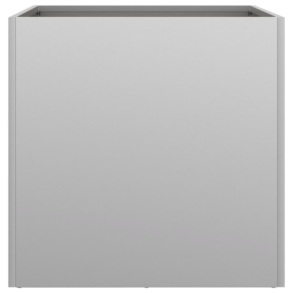 vidaXL Donice, 2 szt., srebrne, 49x47x46 cm, stal galwanizowana