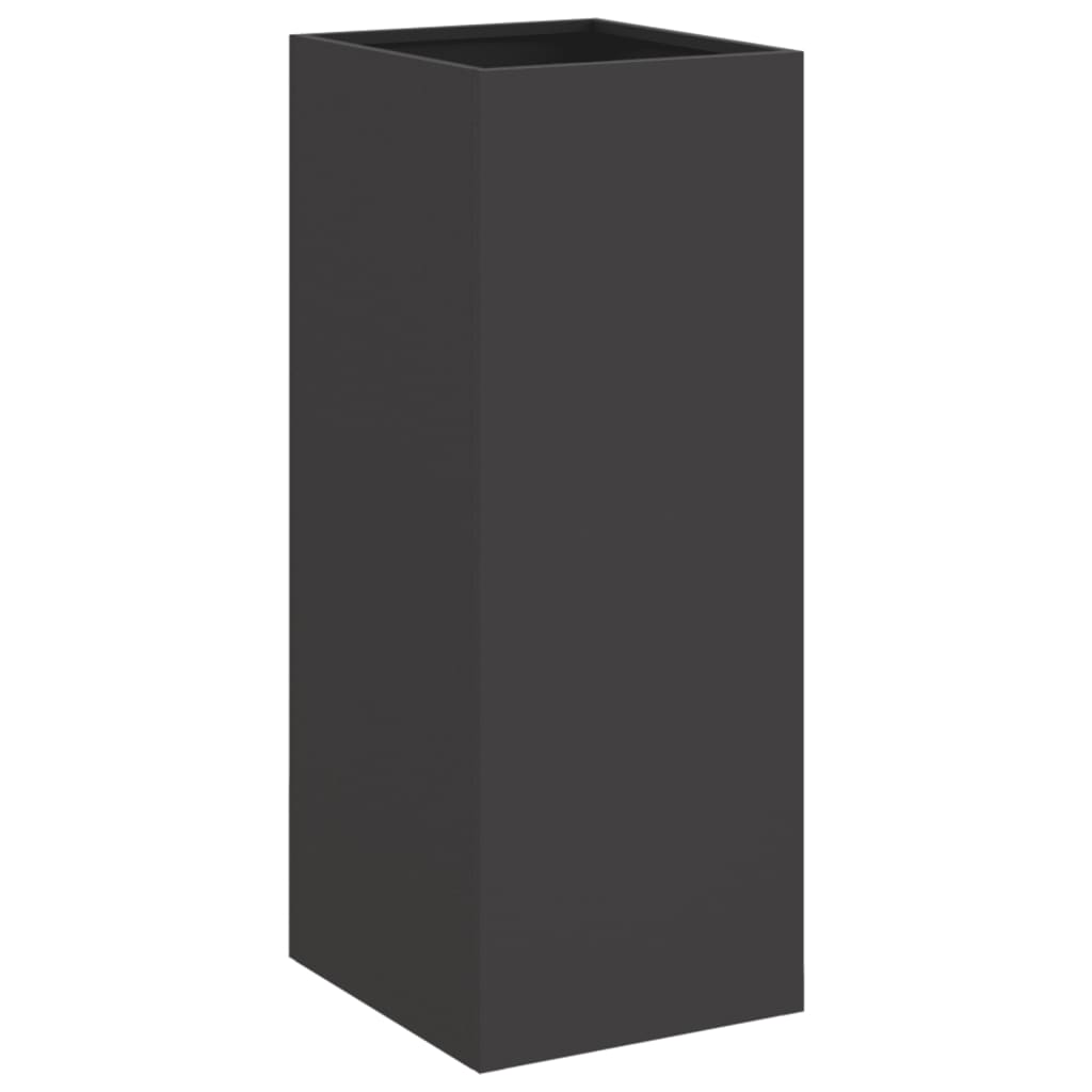 vidaXL Donica, czarna, 32x29x75 cm, stal