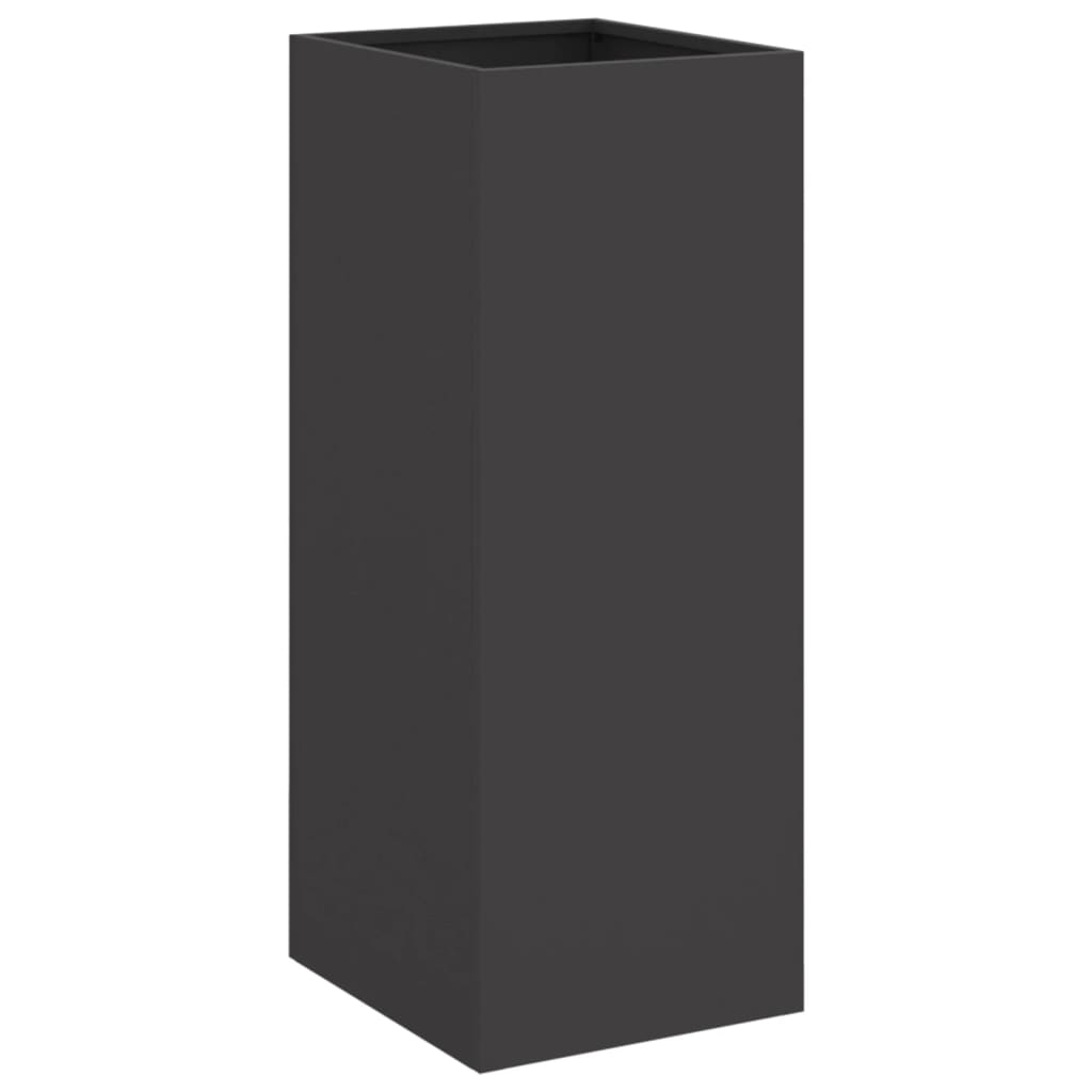 vidaXL Donica, czarna, 32x29x75 cm, stal