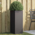 vidaXL Donica, czarna, 32x29x75 cm, stal