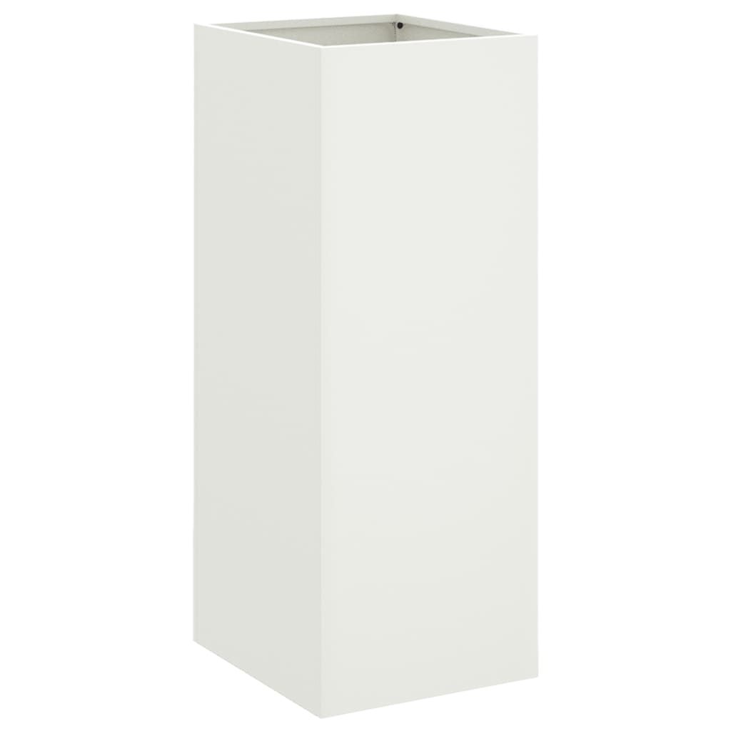 vidaXL Donica, biała, 32x29x75 cm, stal