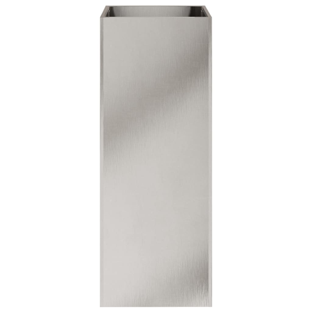 vidaXL Donica, srebrna, 32x29x75 cm, stal nierdzewna