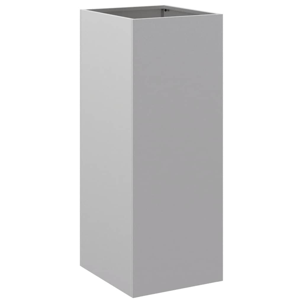 vidaXL Donica, srebrna, 32x29x75 cm, stal galwanizowana