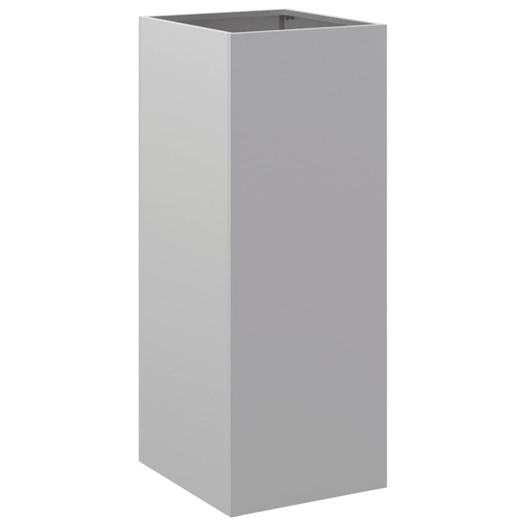 vidaXL Donica, srebrna, 32x29x75 cm, stal galwanizowana