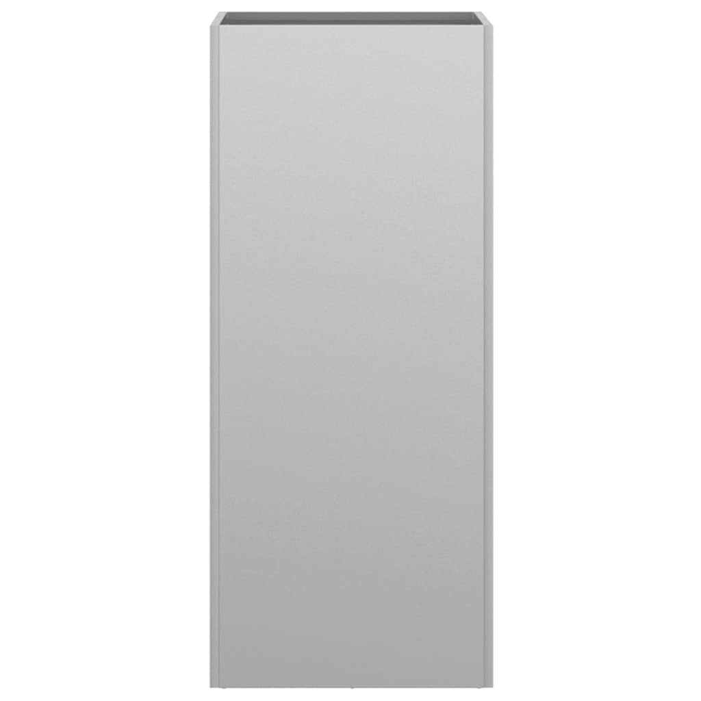 vidaXL Donica, srebrna, 32x29x75 cm, stal galwanizowana