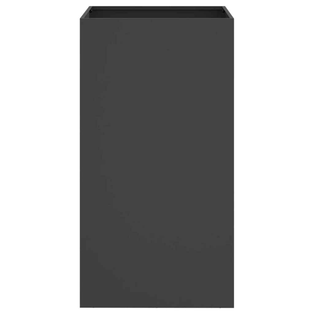 vidaXL Donica, czarna, 42x38x75 cm, stal