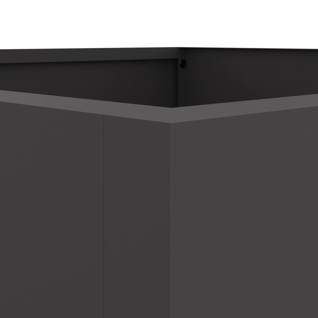 vidaXL Donica, czarna, 42x38x75 cm, stal