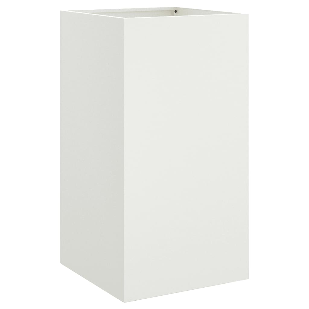 vidaXL Donica, biała, 42x38x75 cm, stal