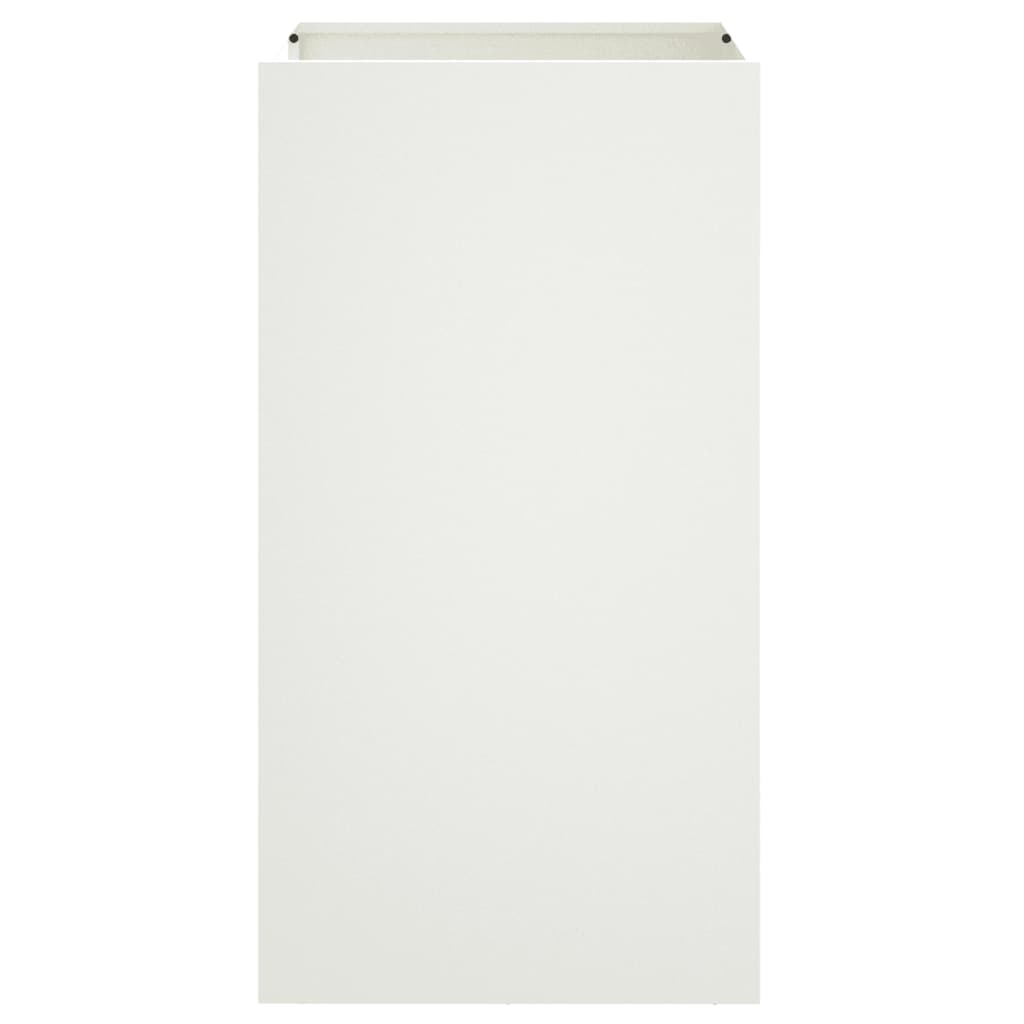 vidaXL Donica, biała, 42x38x75 cm, stal
