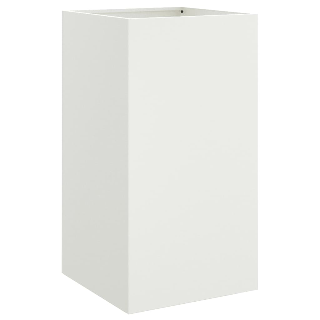 vidaXL Donica, biała, 42x38x75 cm, stal