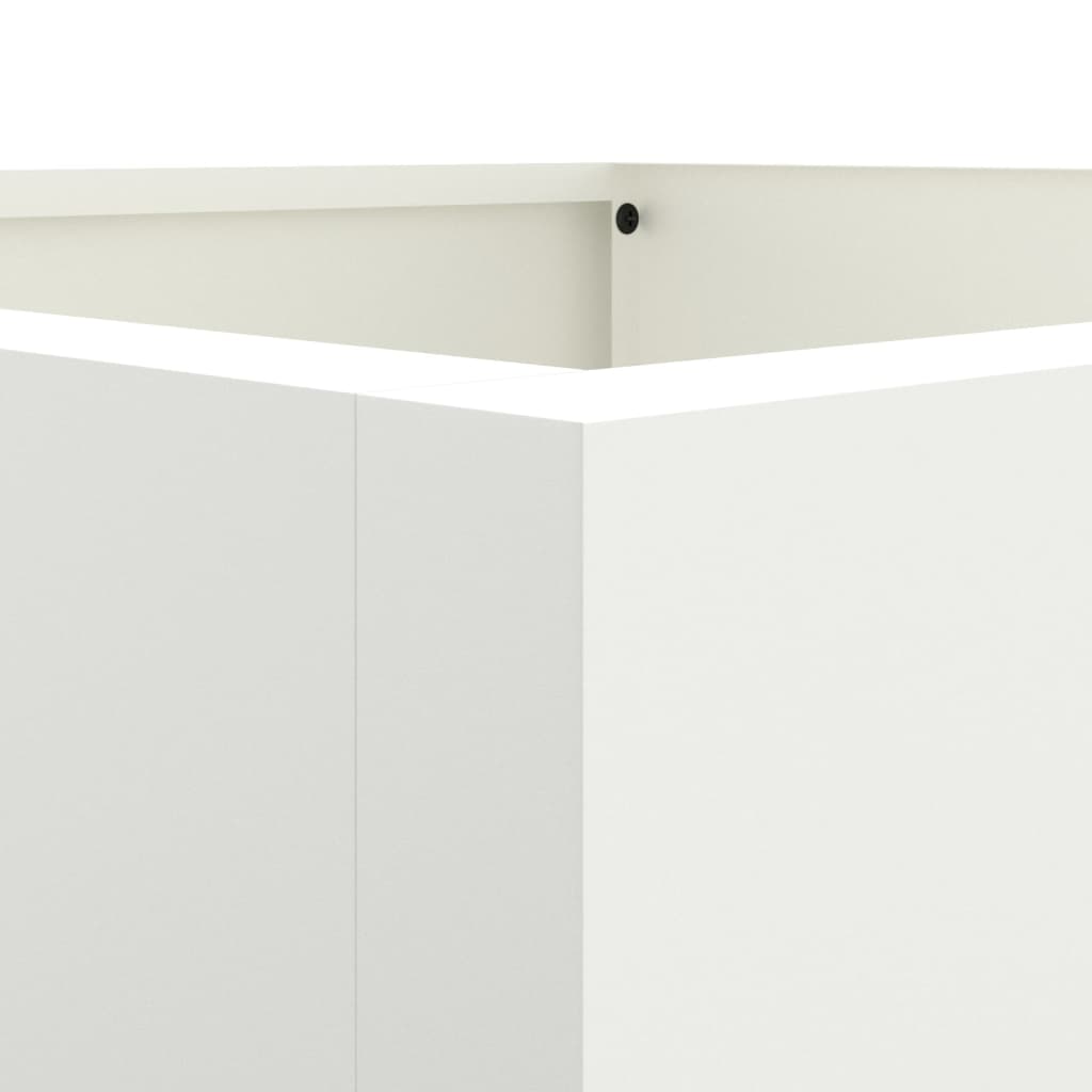 vidaXL Donica, biała, 42x38x75 cm, stal