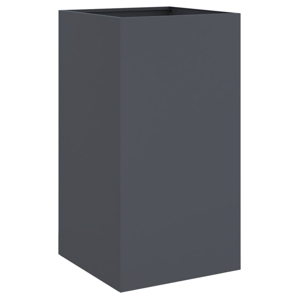 vidaXL Donica, antracytowa, 42x38x75 cm, stal