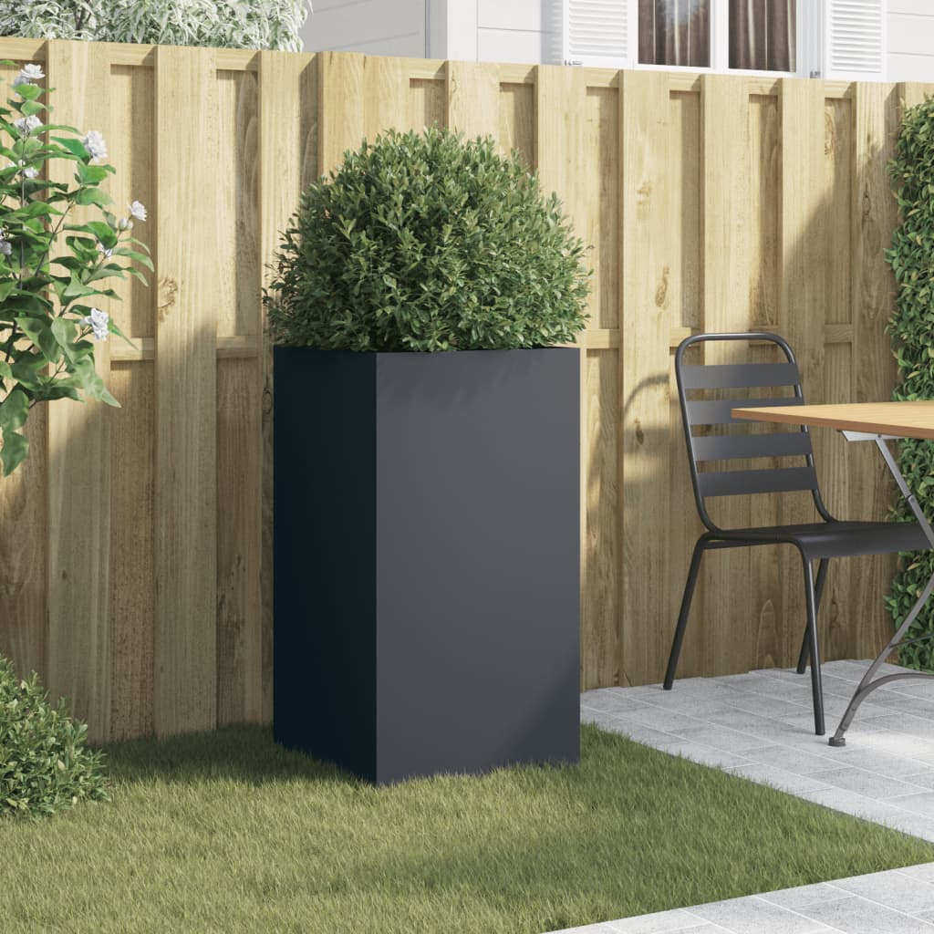 vidaXL Donica, antracytowa, 42x38x75 cm, stal