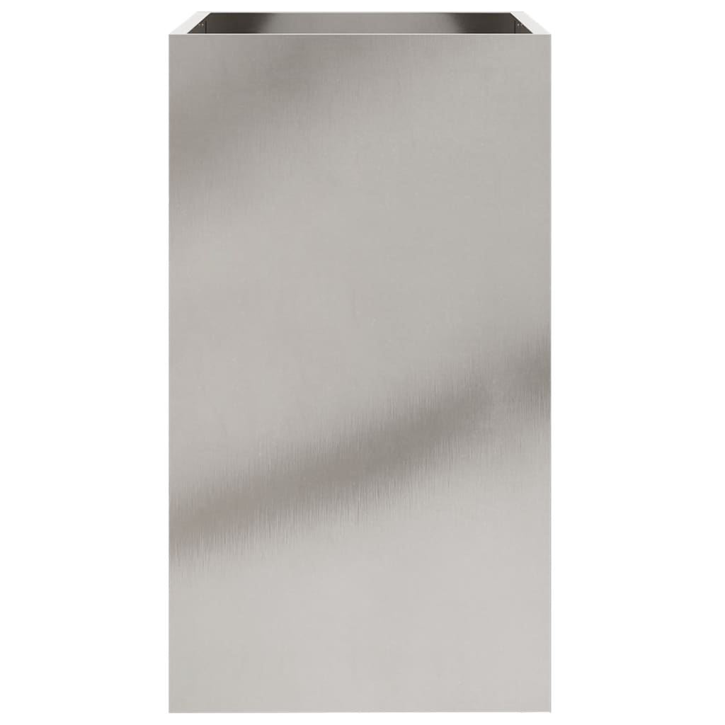 vidaXL Donica, srebrna, 42x38x75 cm, stal nierdzewna