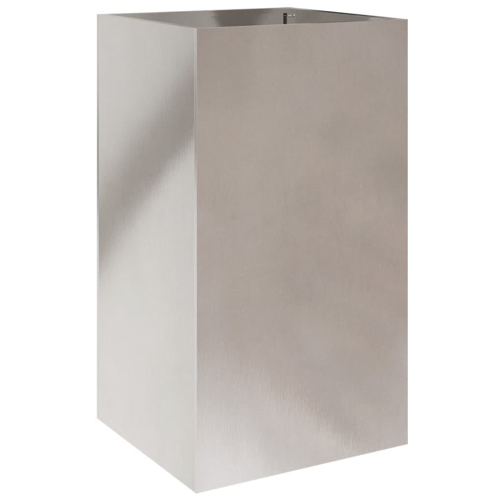 vidaXL Donica, srebrna, 42x38x75 cm, stal nierdzewna