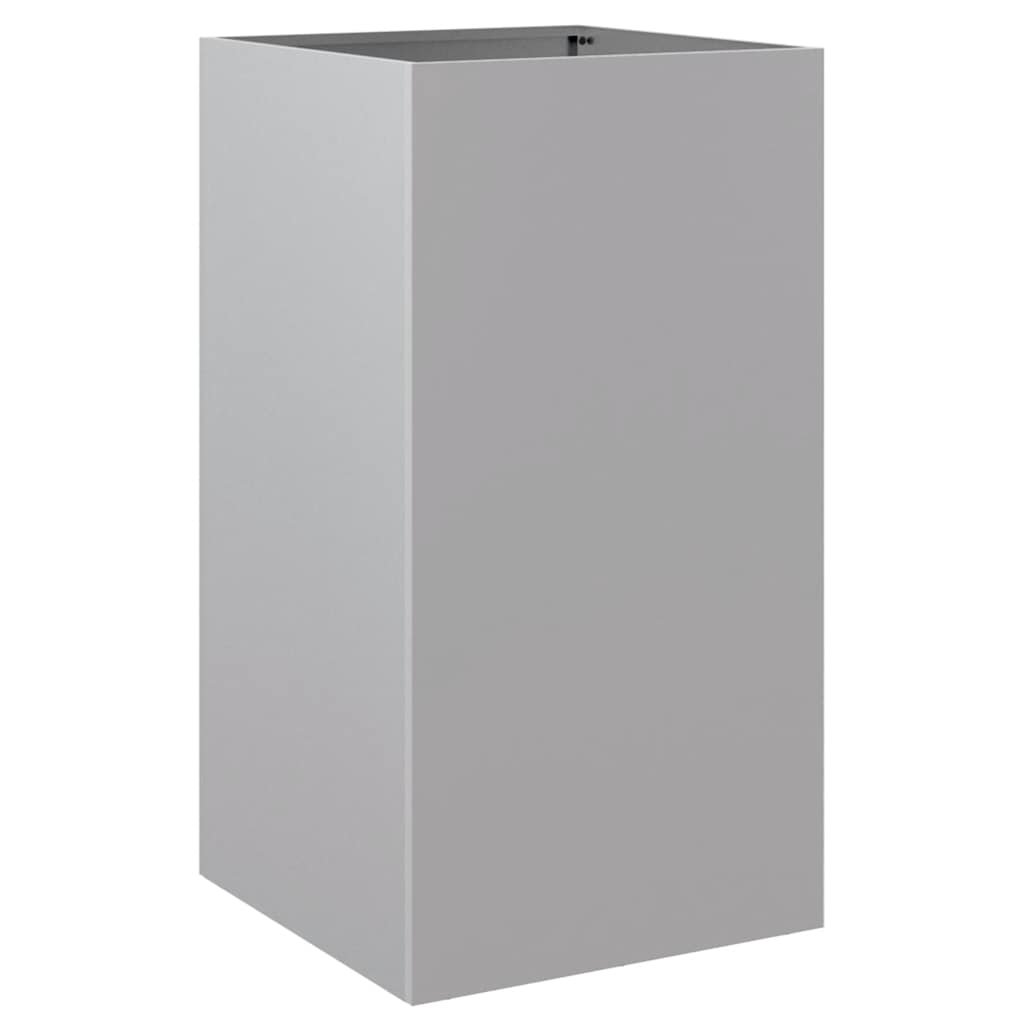 vidaXL Donica, srebrna, 42x38x75 cm, stal galwanizowana