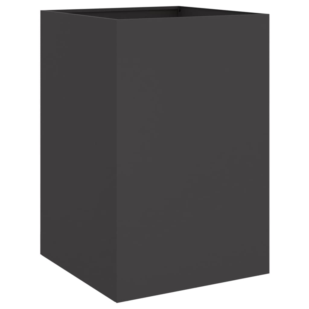 vidaXL Donica, czarna, 52x48x75 cm, stal