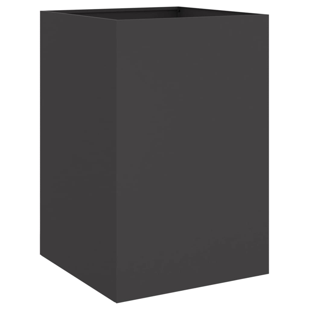 vidaXL Donica, czarna, 52x48x75 cm, stal