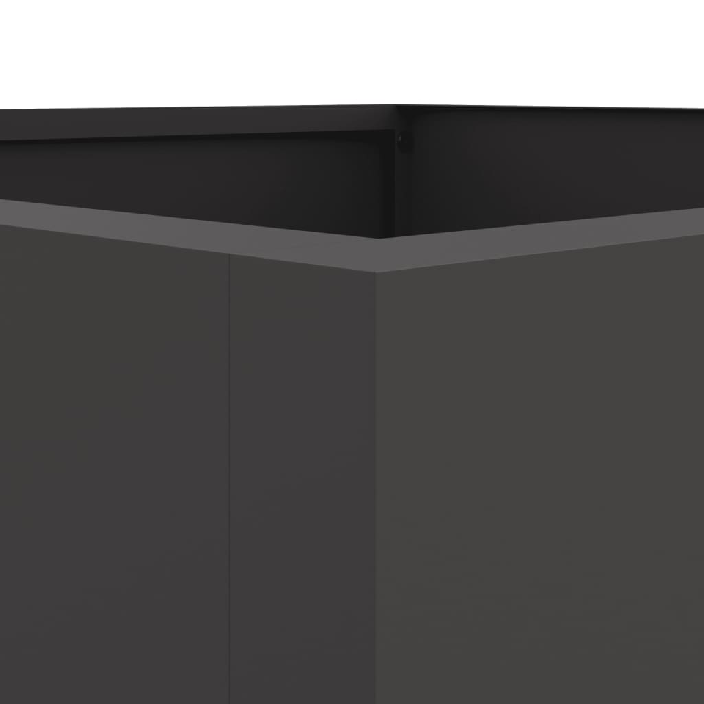 vidaXL Donica, czarna, 52x48x75 cm, stal