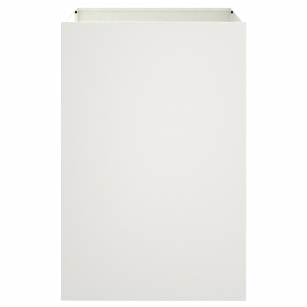 vidaXL Donica, biała, 52x48x75 cm, stal