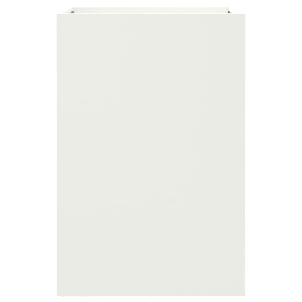 vidaXL Donica, biała, 52x48x75 cm, stal