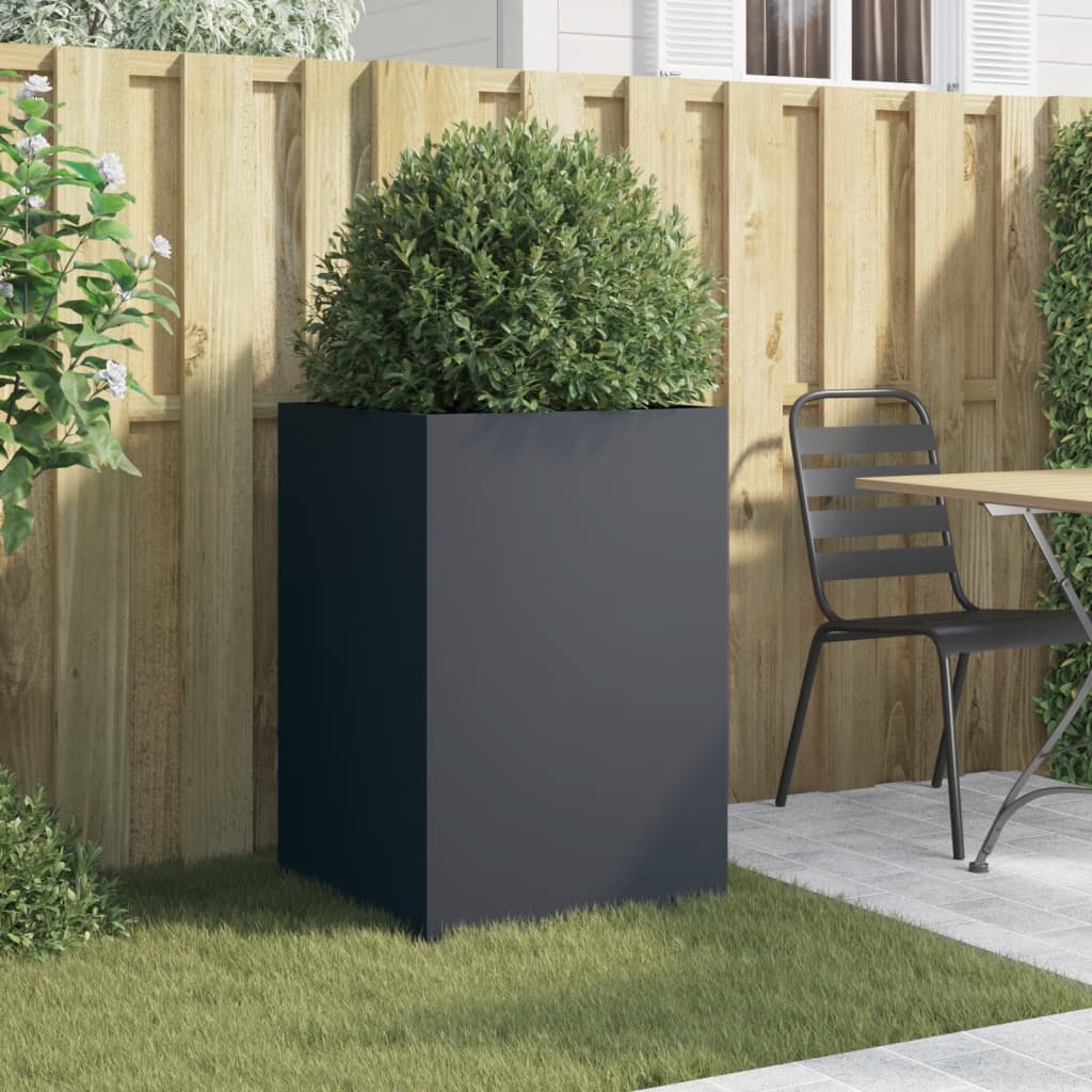 vidaXL Donica, antracytowa, 52x48x75 cm, stal