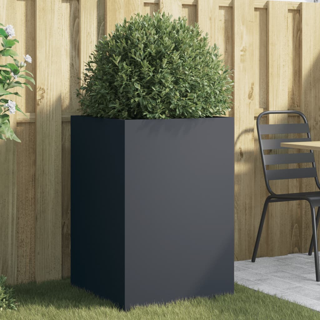 vidaXL Donica, antracytowa, 52x48x75 cm, stal
