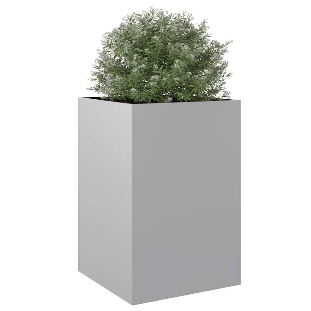 vidaXL Donica, srebrna, 52x48x75 cm, stal galwanizowana