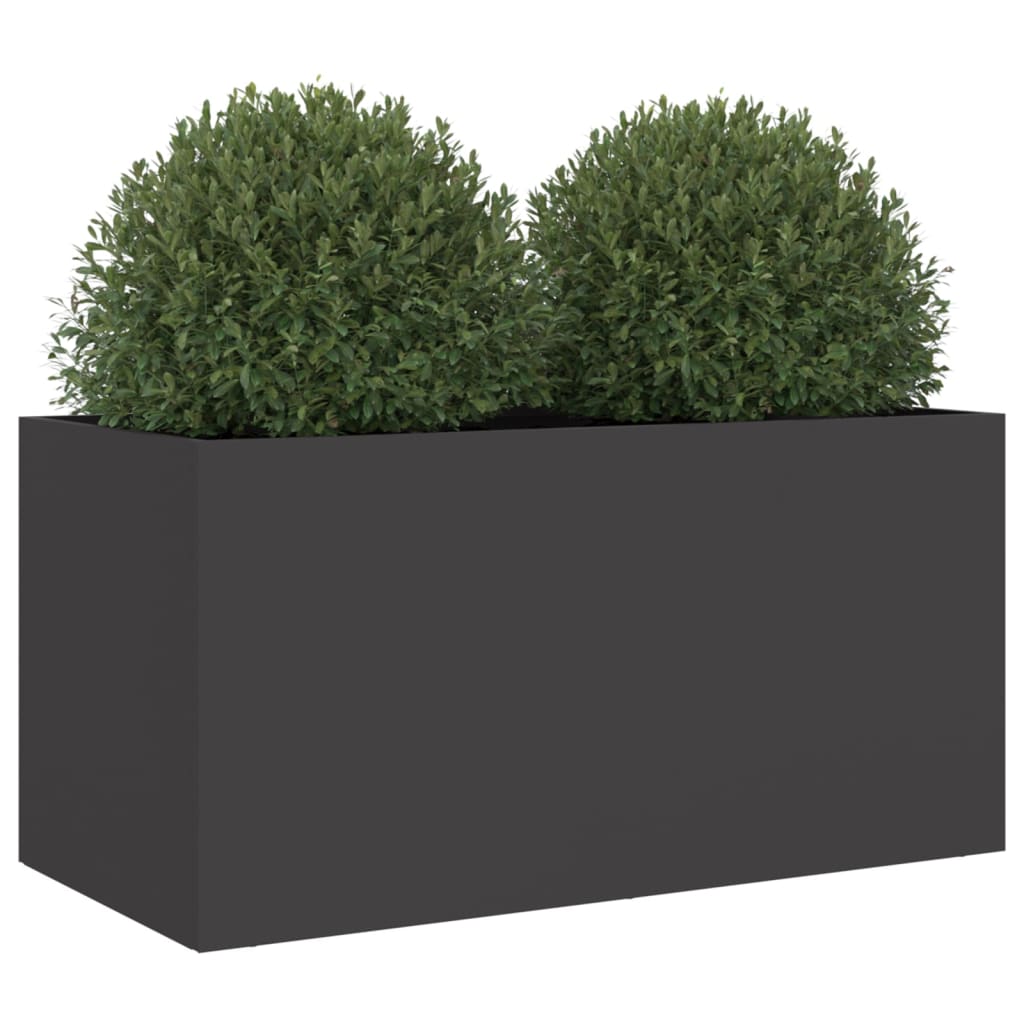 vidaXL Donica, czarna, 62x30x29 cm, stal